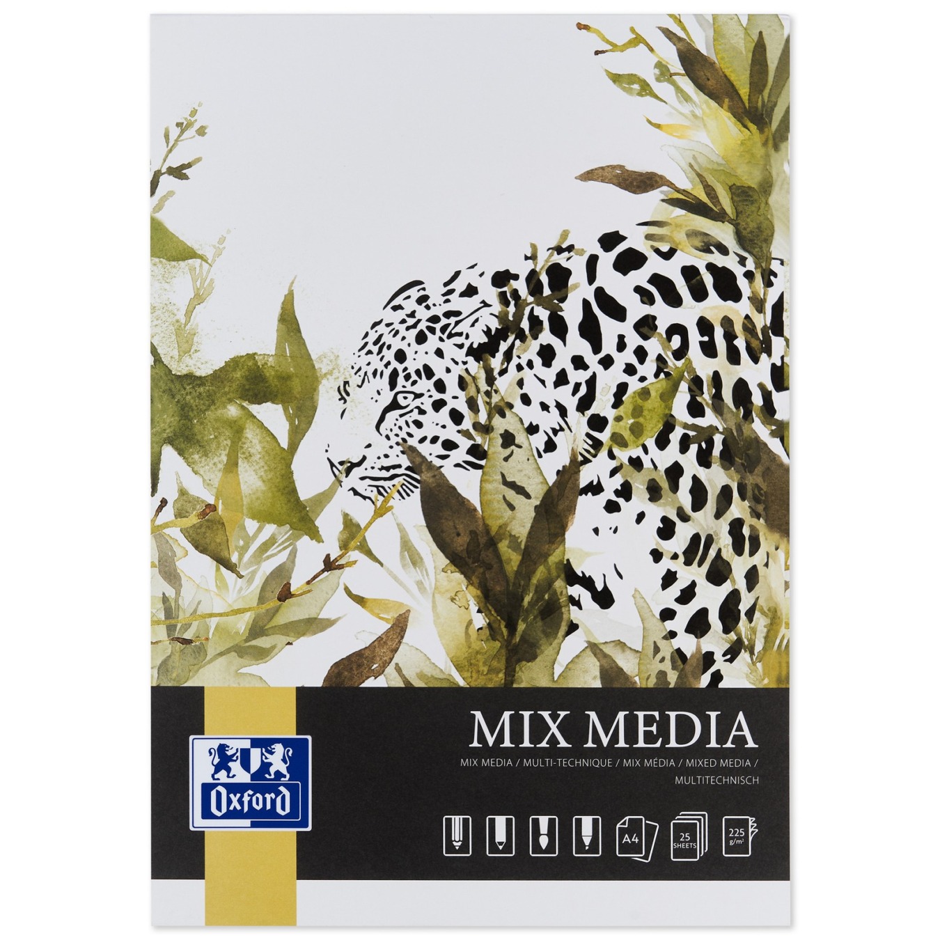 Oxford Tekenblok A4 225 grams Mixed Media 25 vel
