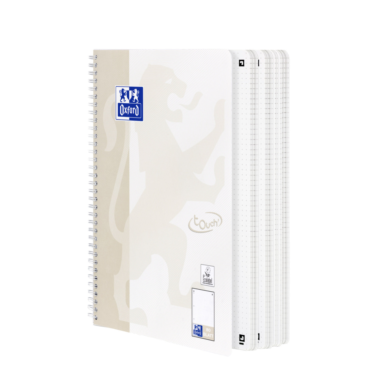 oxford spiraalblok a4 touch' dotted wit