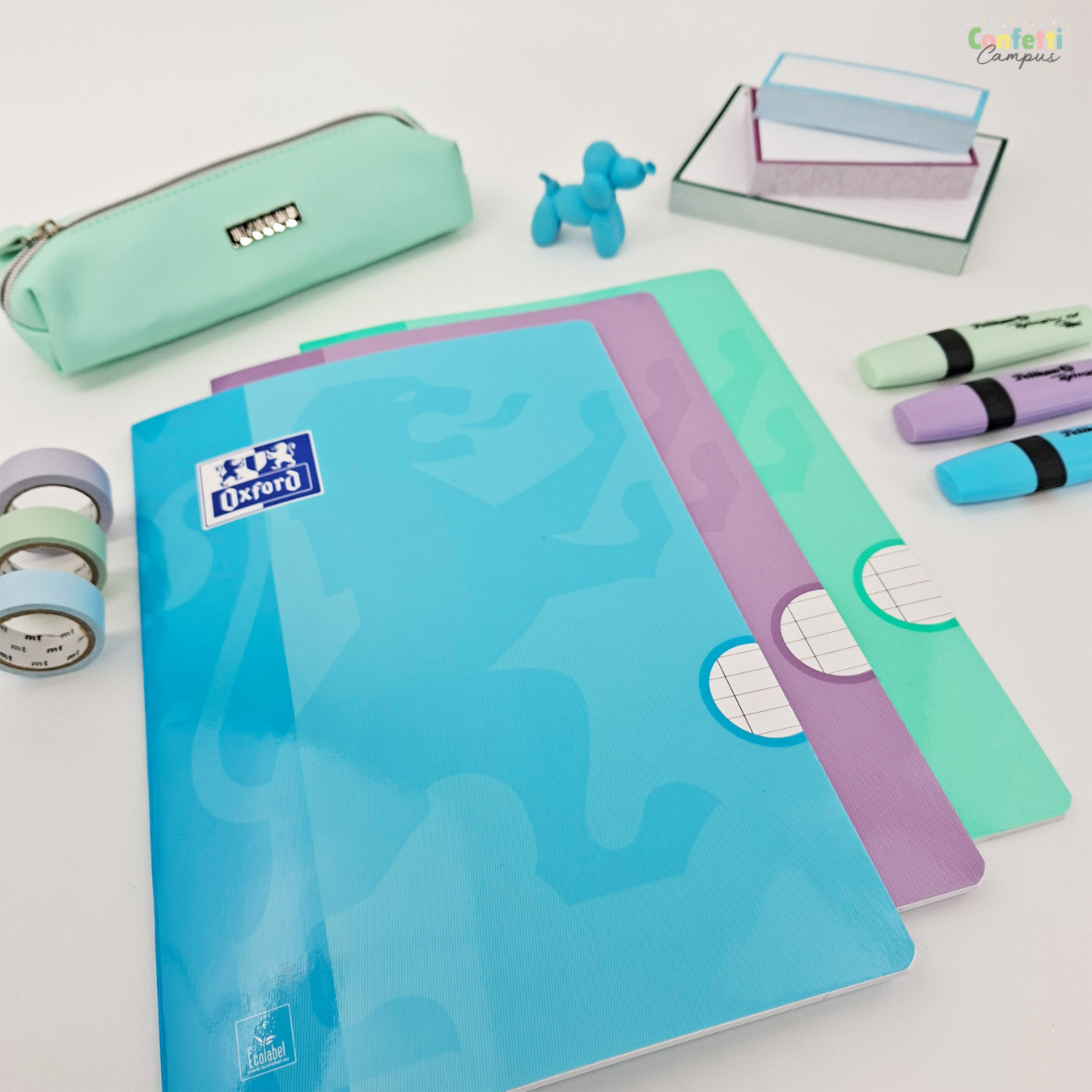 voordeelset 3 oxford a4 schriften gelinieerd pastel