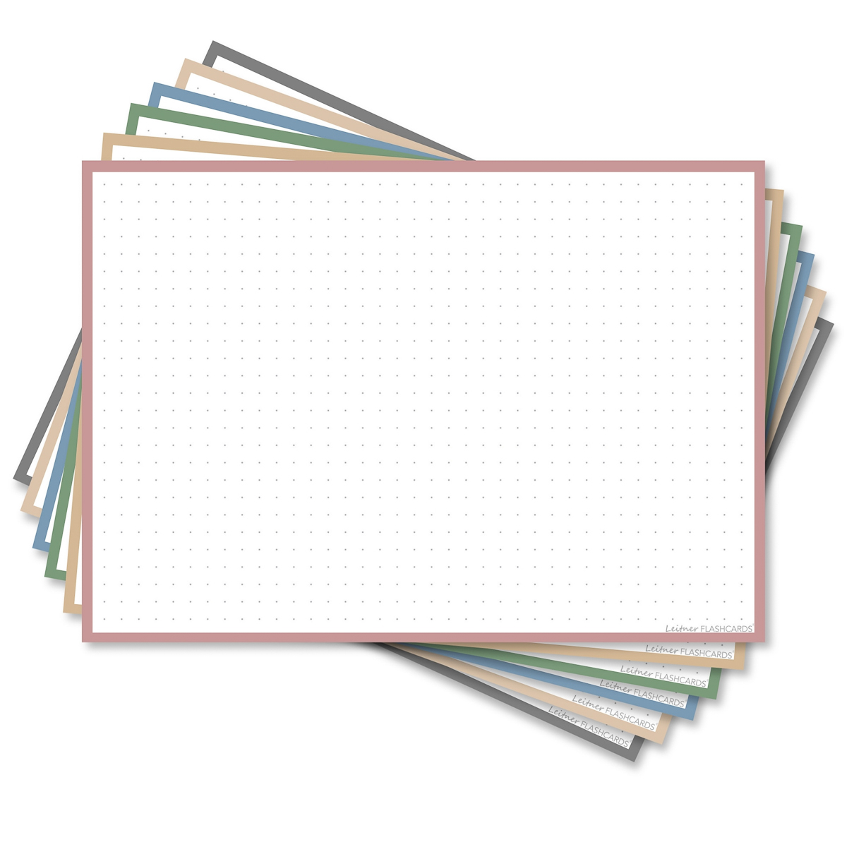 Leitner Flashcards A5 Dotted Earth Mix