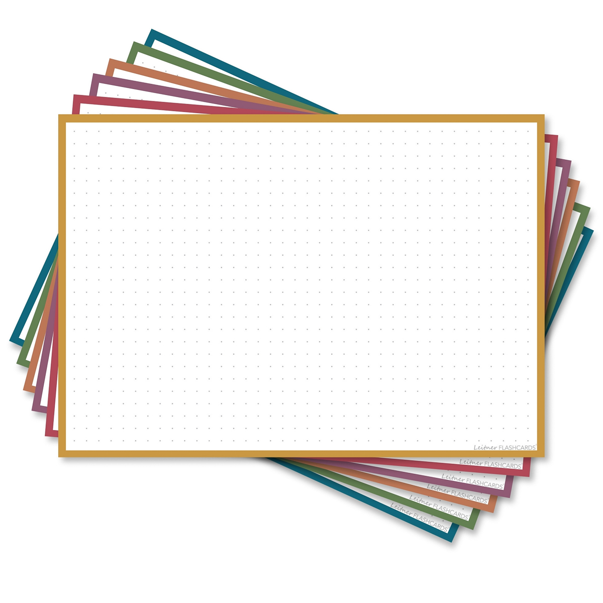 Leitner Flashcards A5 Dotted Retro Mix