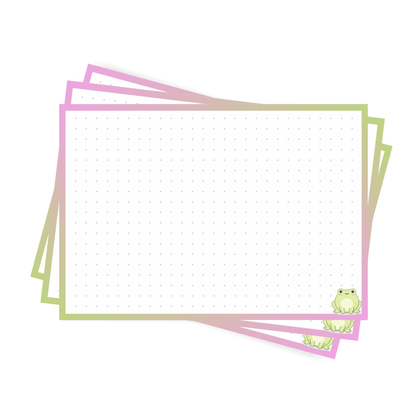 leitner flashcards a6 dotted roze:groen kikker