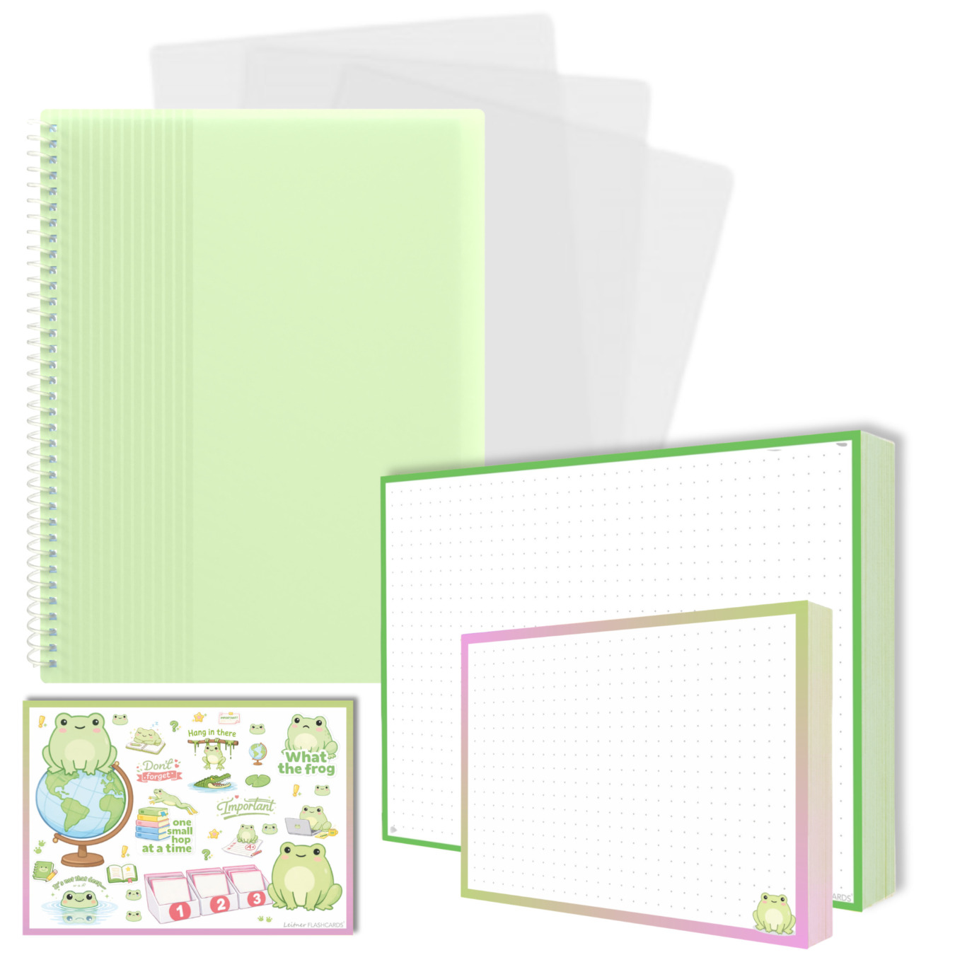 gevulde showmap a5 en a6 leitner flashcards kikker