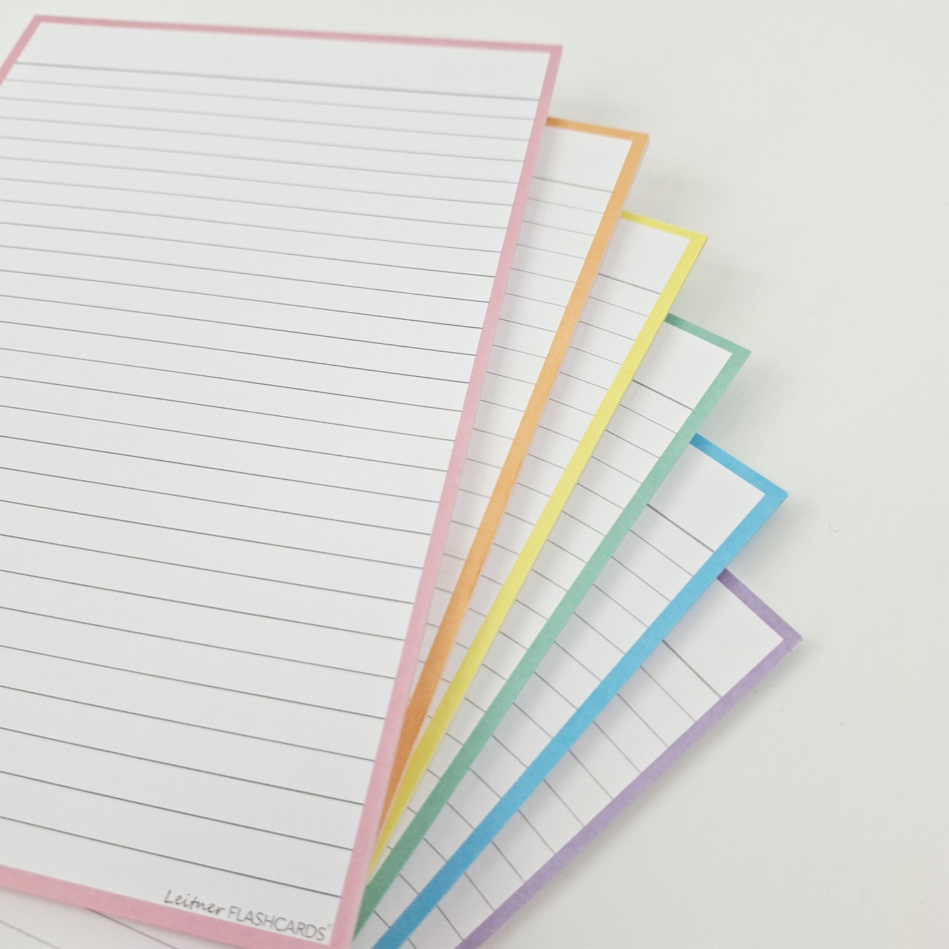 leitner flashcards a5 gelinieerd pastel mix