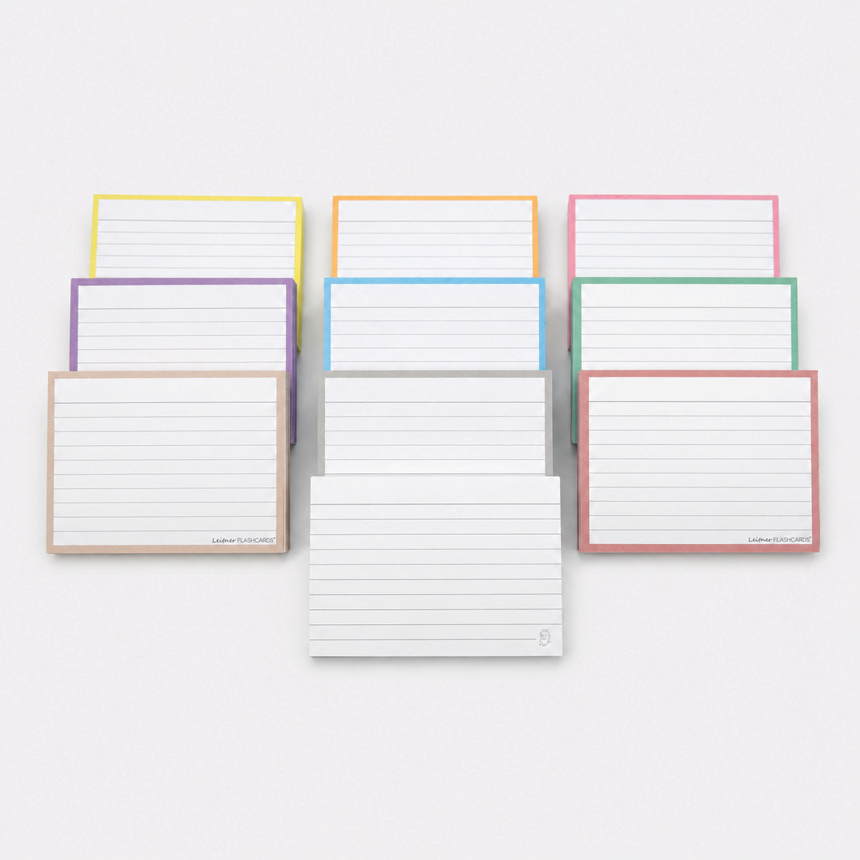 leitner flashcards pakket a7 500 stuks pastel