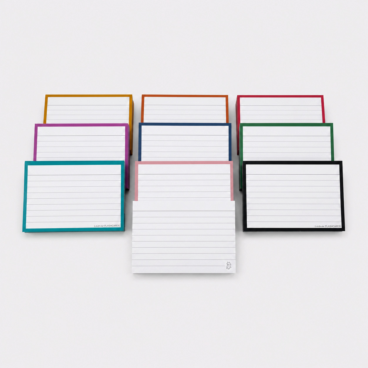 leitner flashcards pakket a7 500 stuks retro