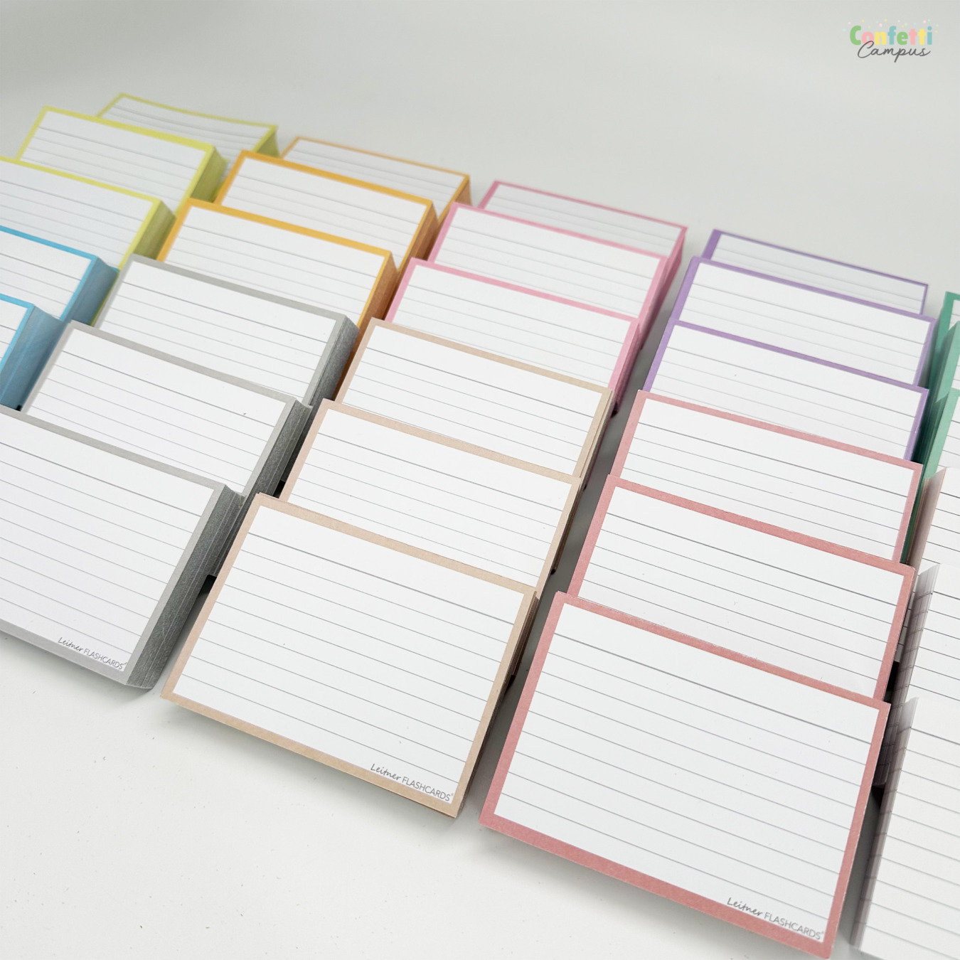 leitner flashcards pakket a7 pastel 1500 stuks