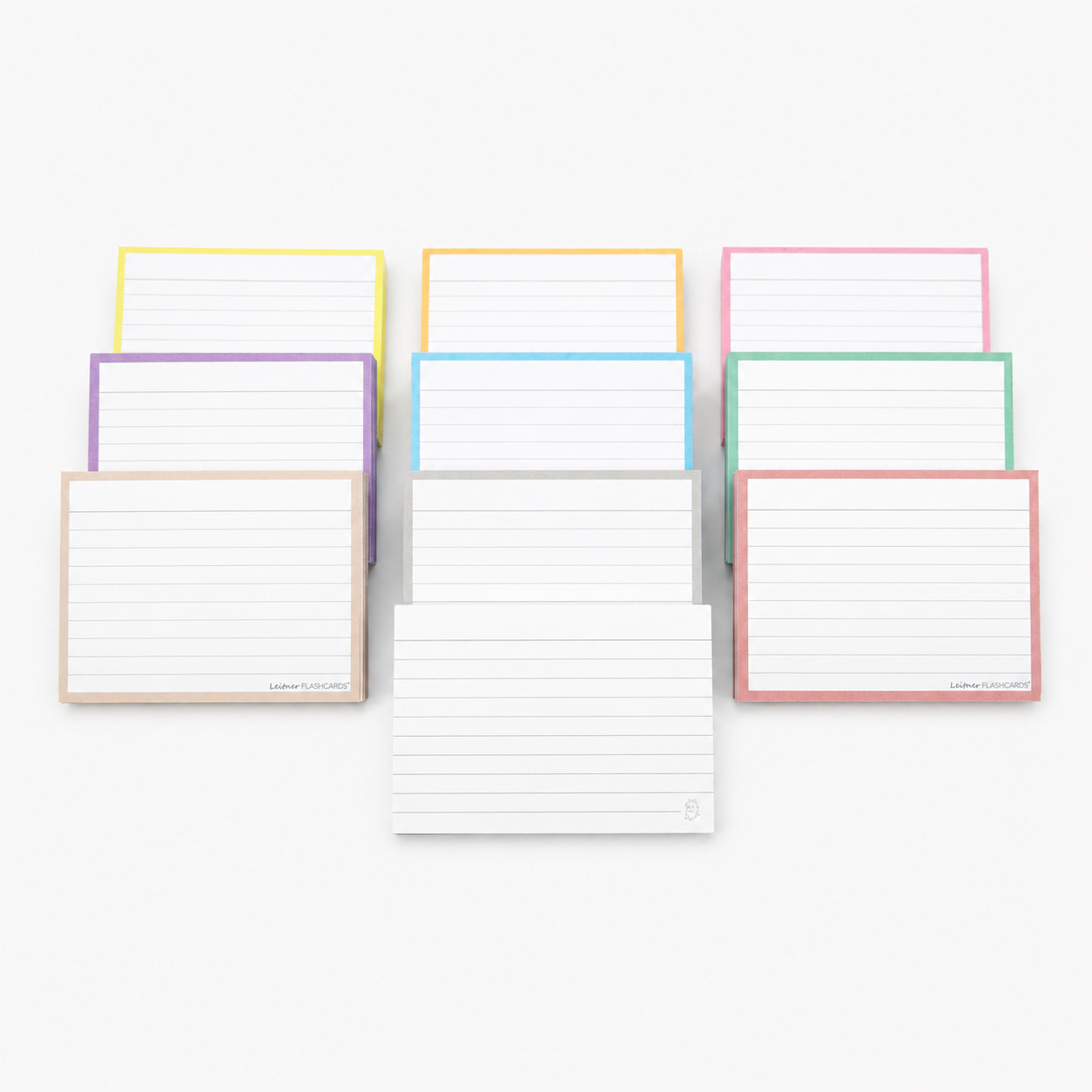 leitner flashcards pakket a7 pastel 500 stuks