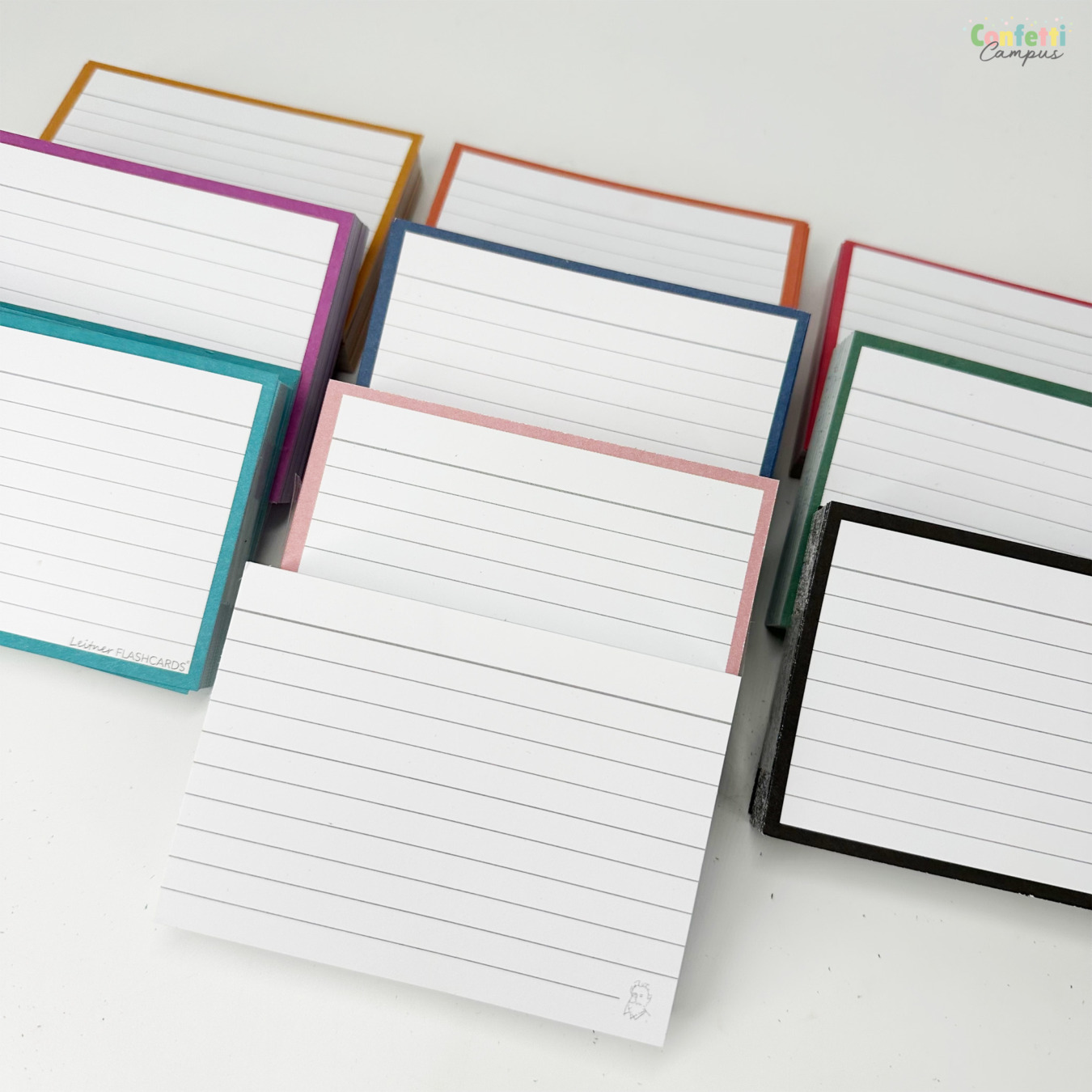 leitner flashcards pakket a7 retro 500 stuks
