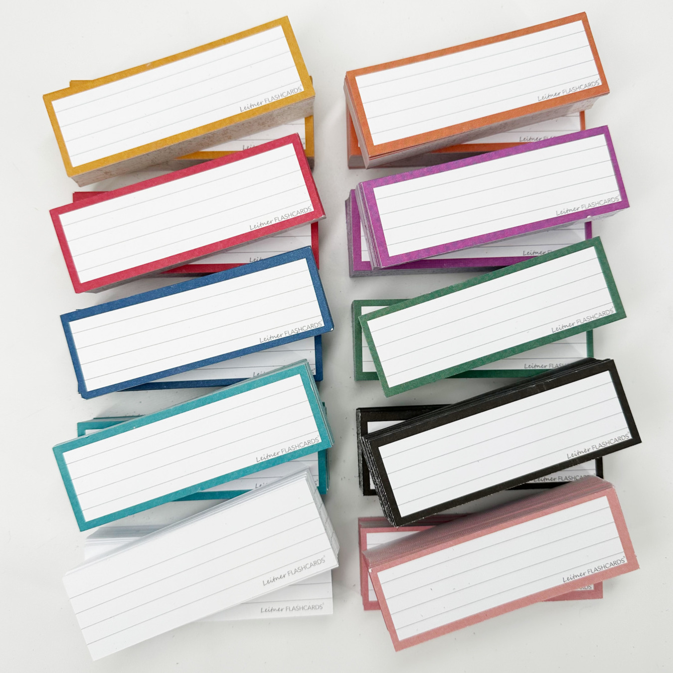 leitner flashcards pakket half retro 1000 stuks