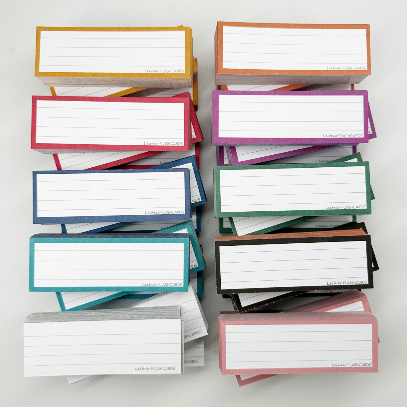 leitner flashcards pakket half retro 1500 stuks