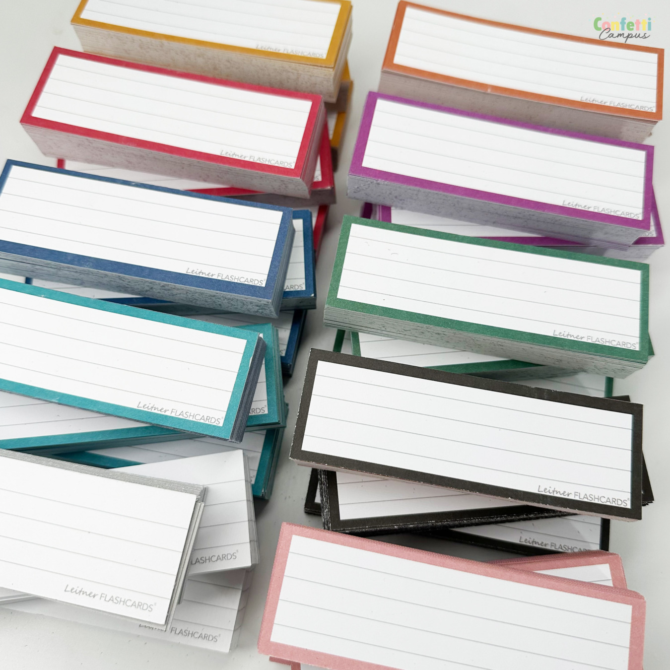 leitner flashcards pakket half retro 1500 stuks