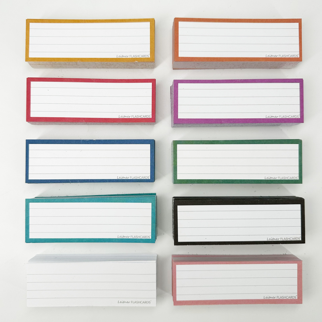 leitner flashcards pakket half retro 500 stuks