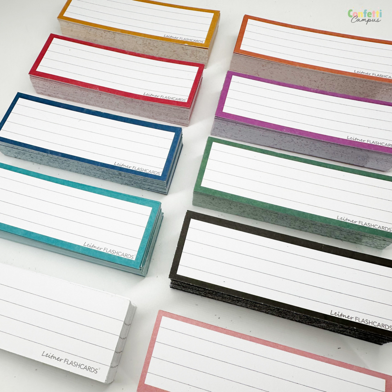 leitner flashcards pakket half retro 500 stuks