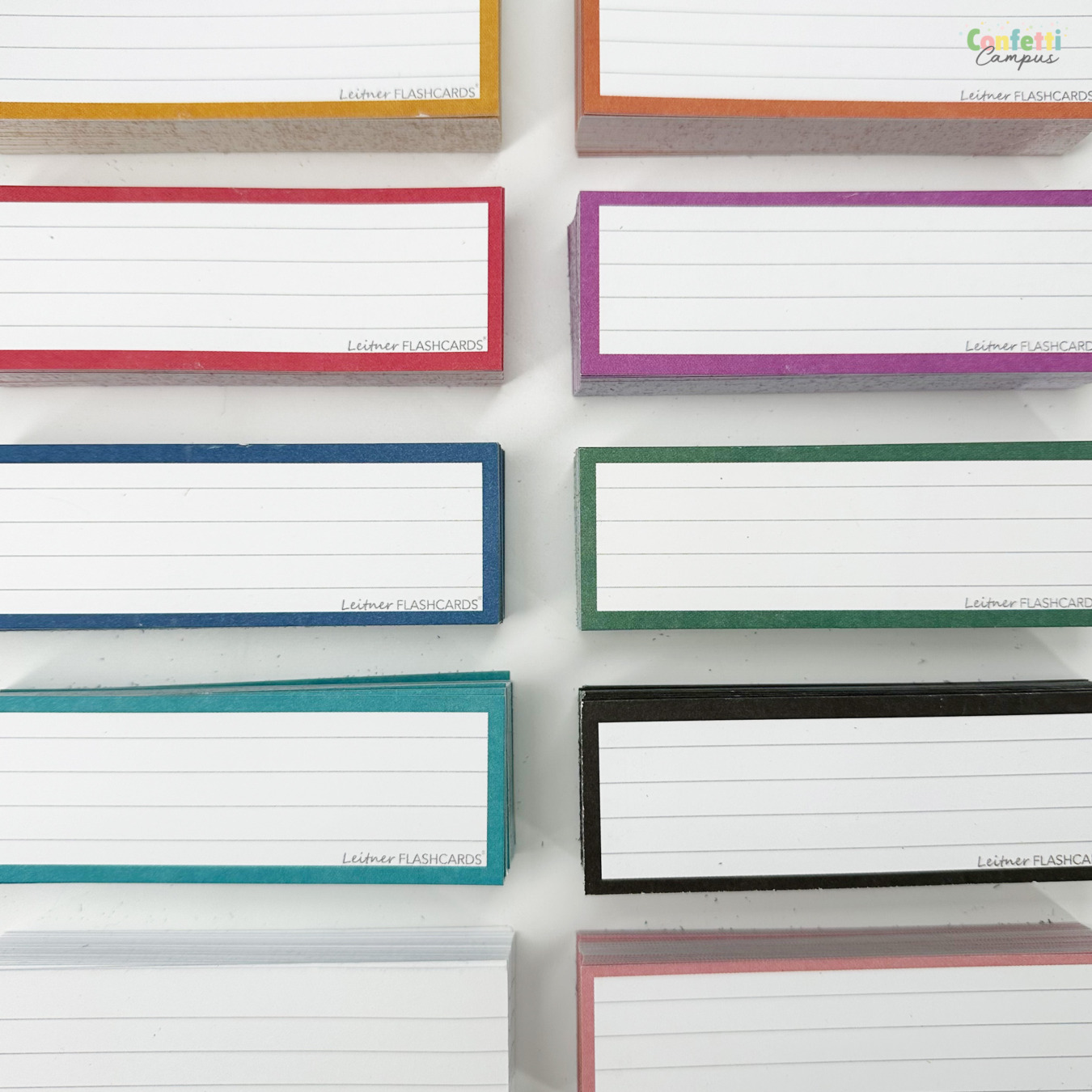 leitner flashcards pakket half retro 500 stuks