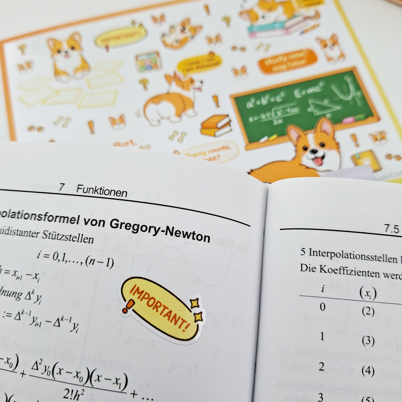leitner flashcards stickers a6 corgi