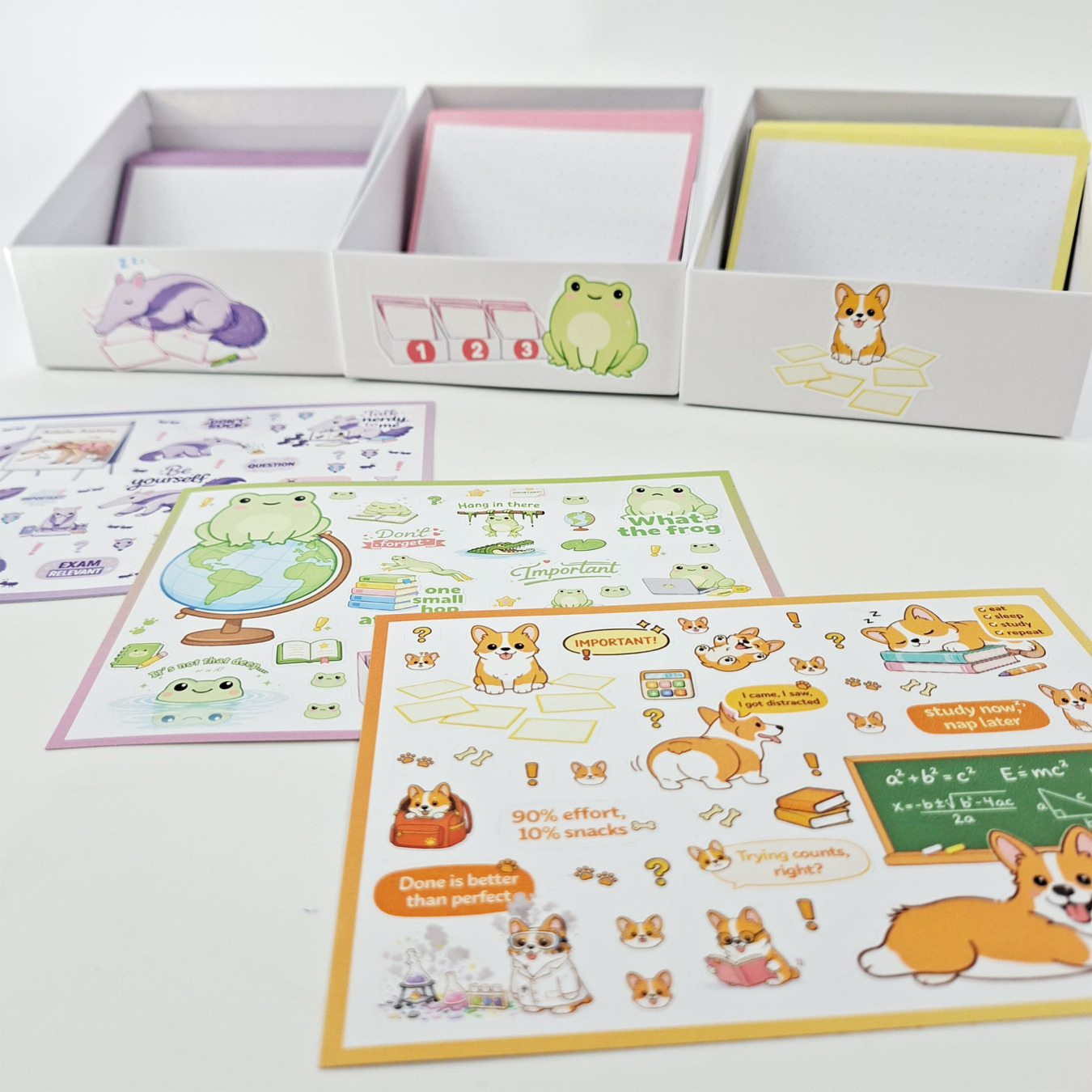 leitner flashcards stickers a6 miereneter