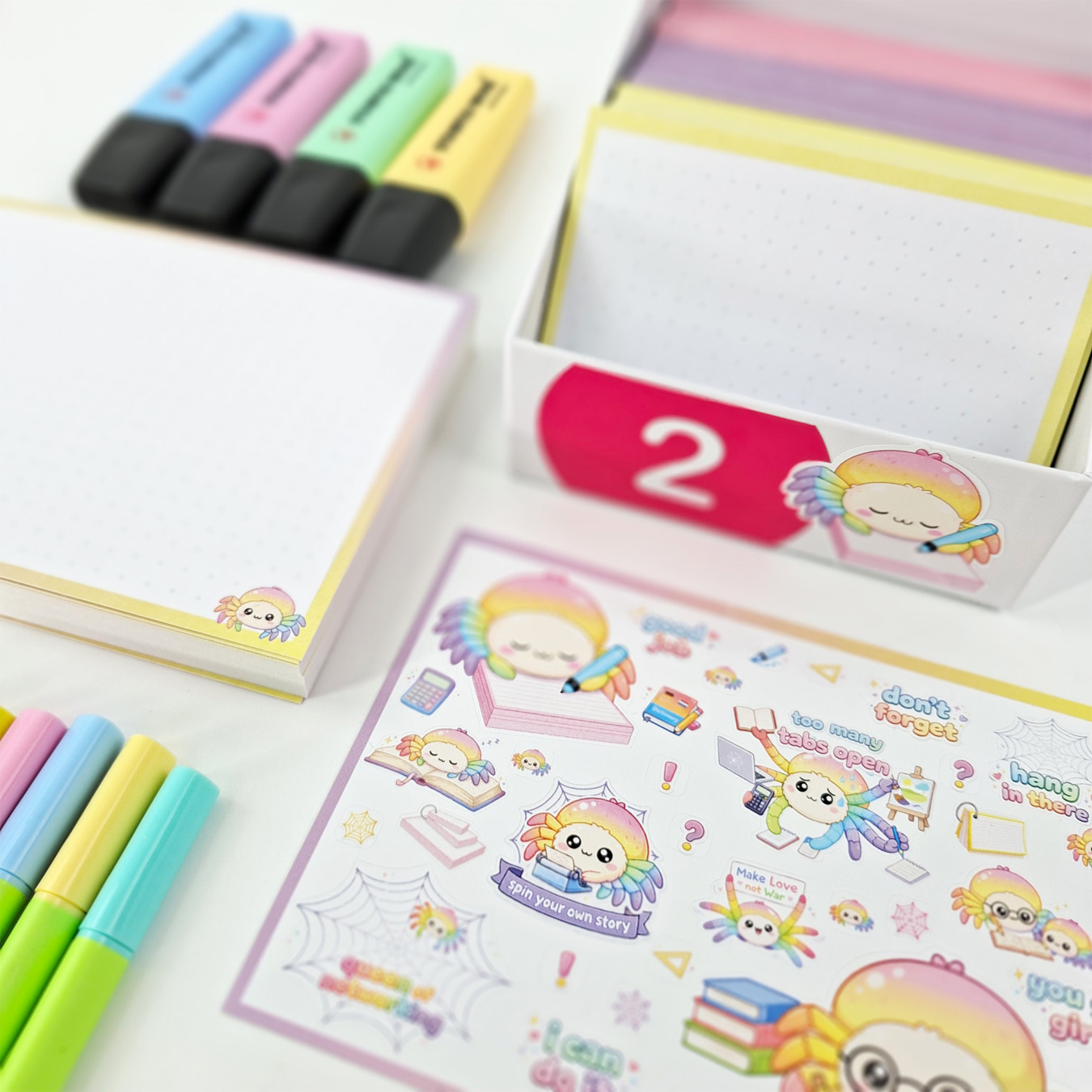 leitner flashcards stickers a6 spin