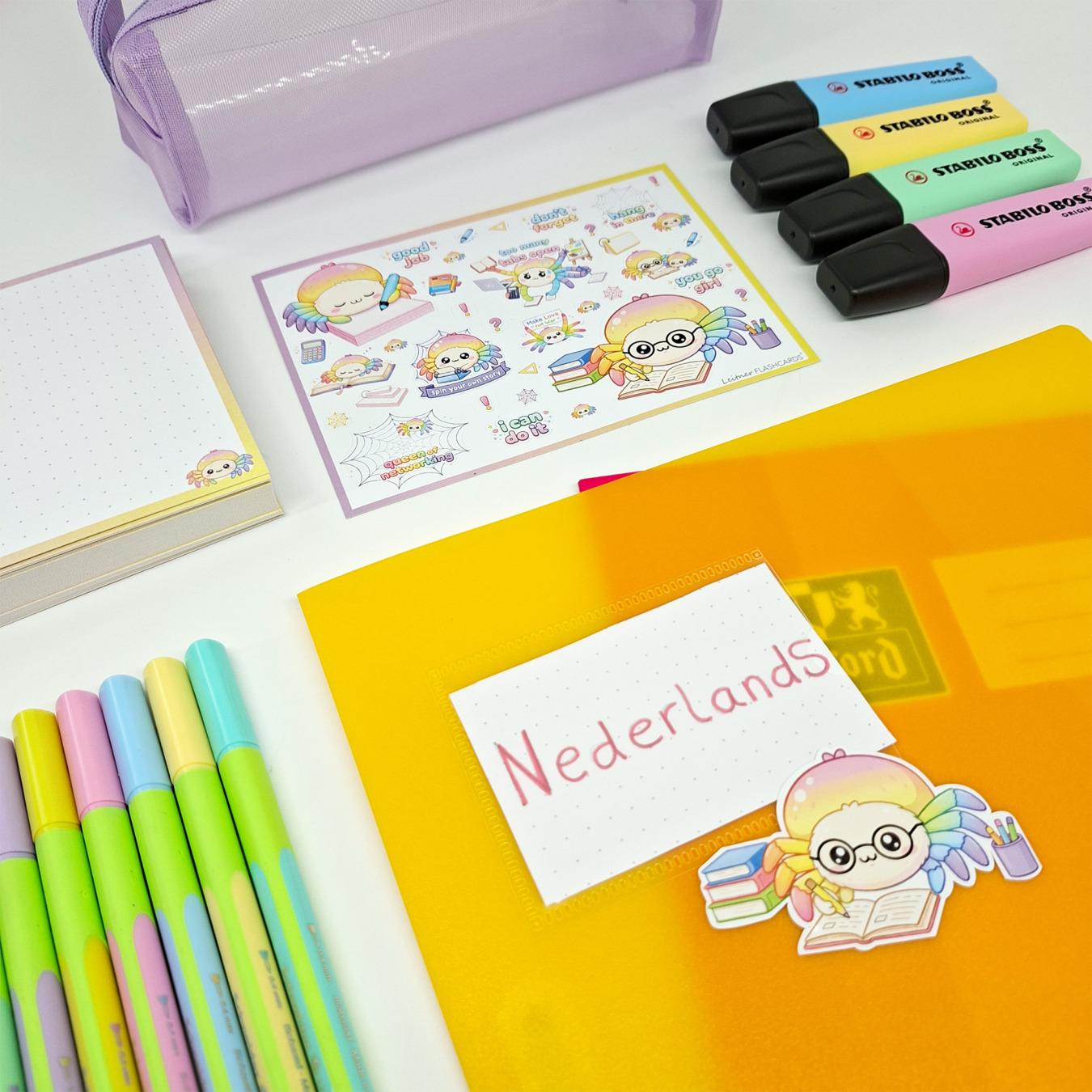 leitner flashcards stickers a6 spin