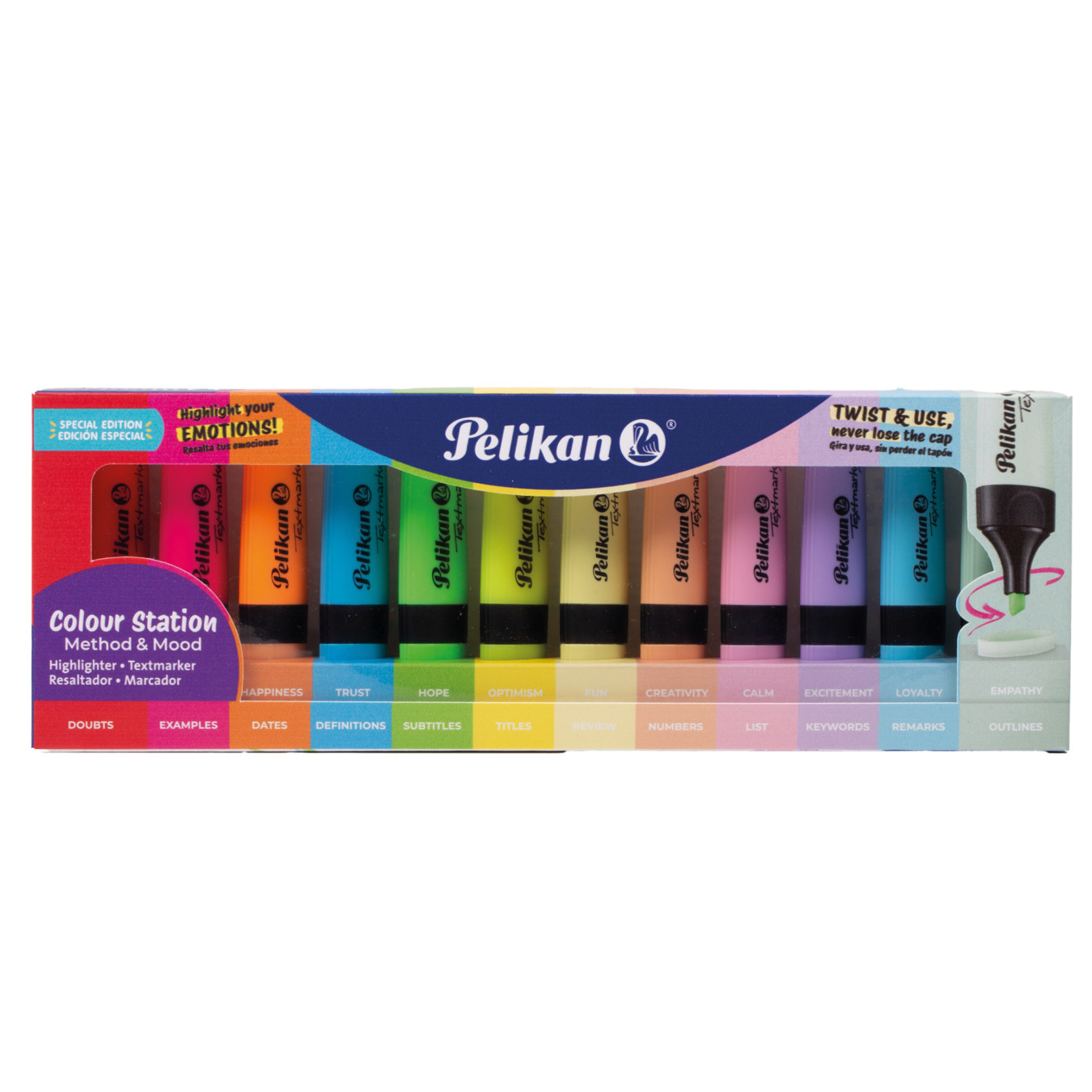pelikan markeerstift 490 12 stuks deskset
