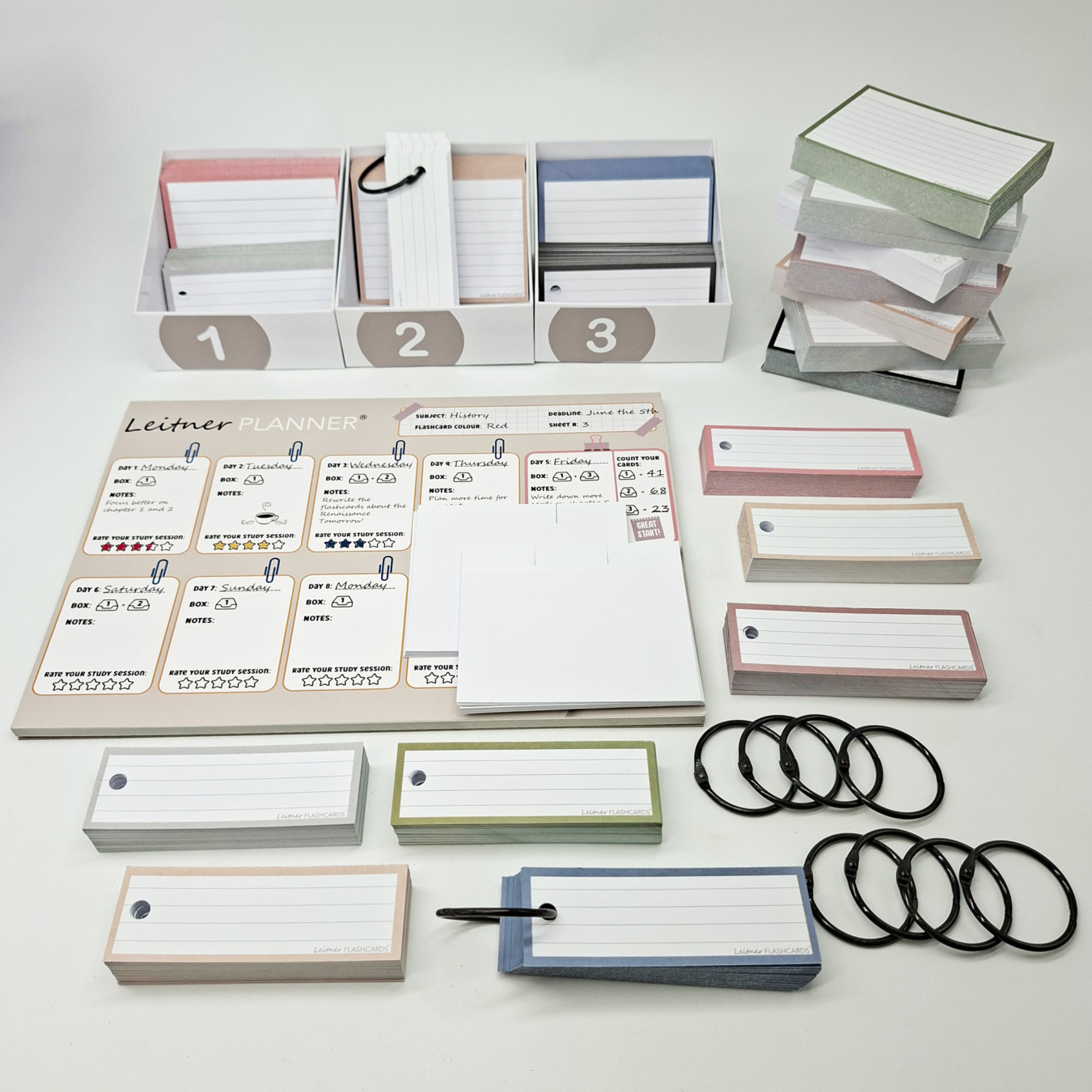 examenpakket 1000 leitner flashcards zand