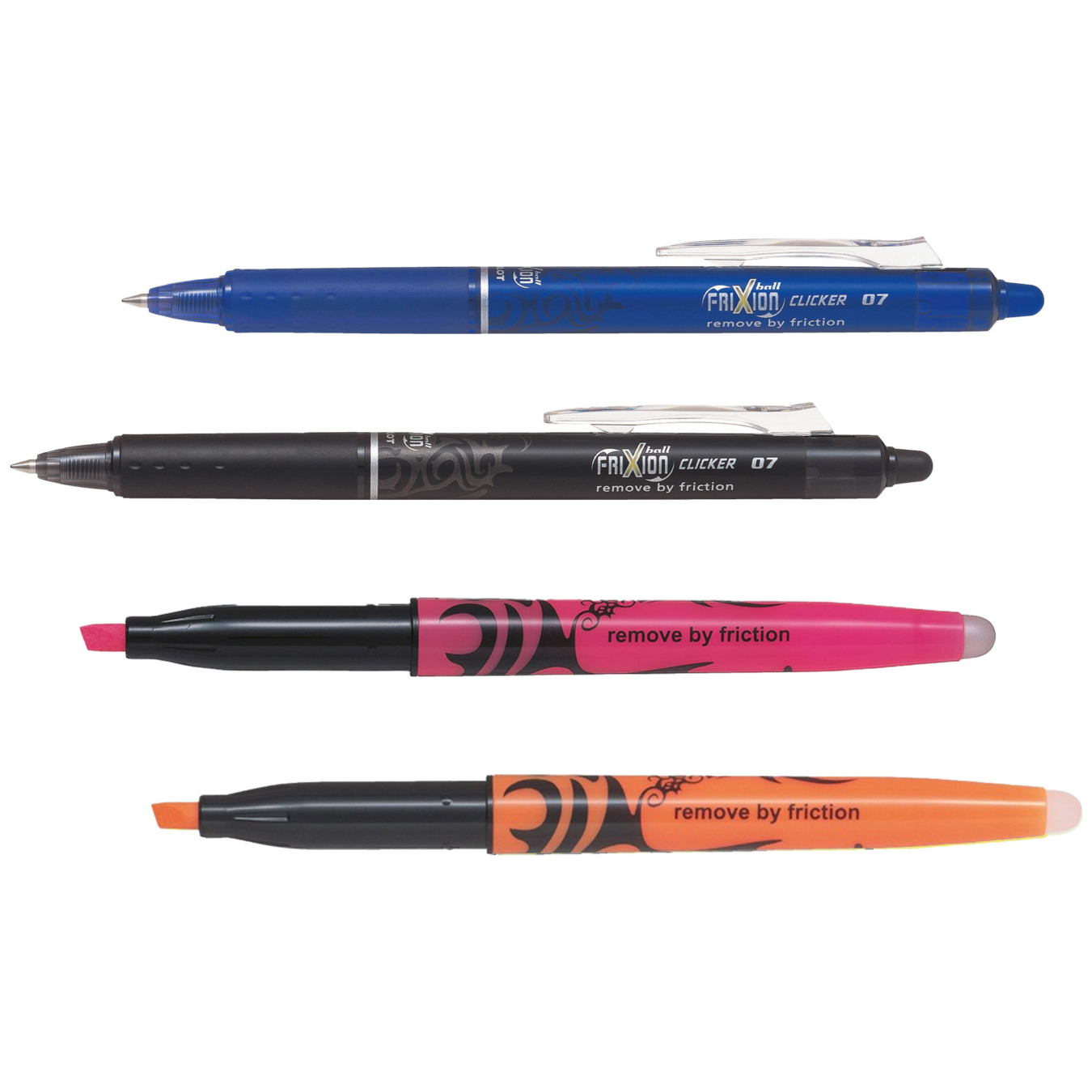pilot frixion 3 + 1 gratis - rollerball, marker & clicker