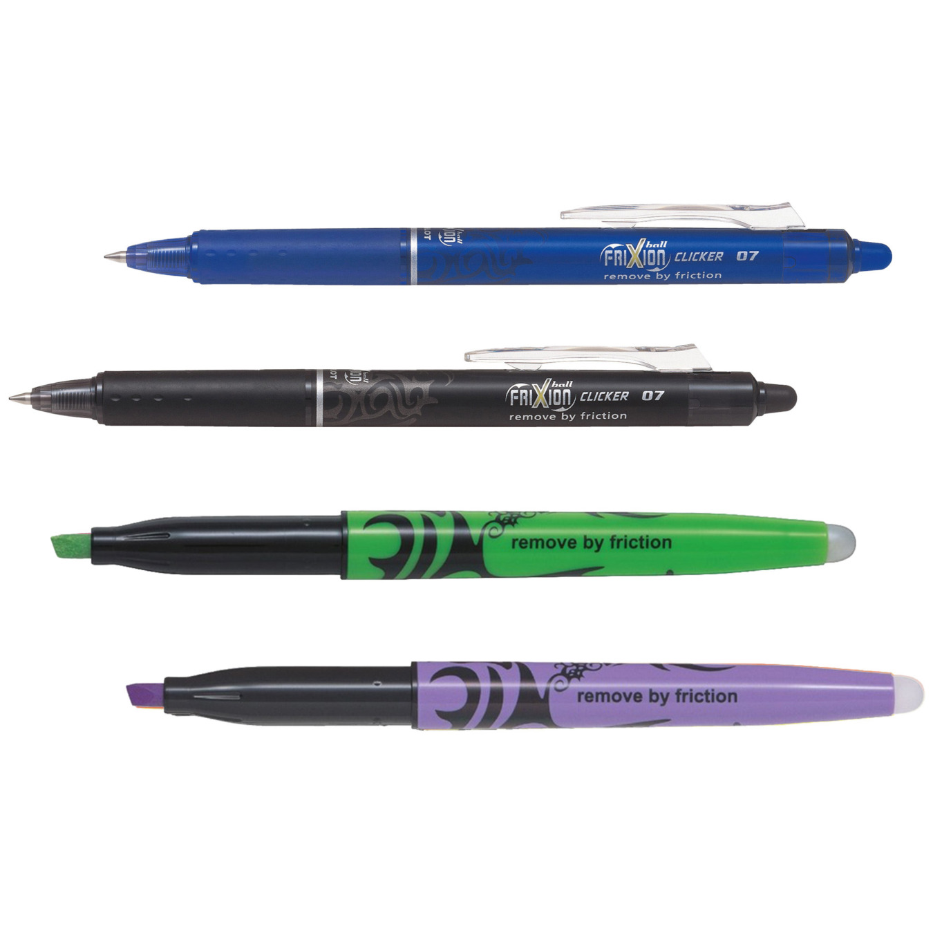 pilot frixion 3 + 1 gratis - rollerball, marker & clicker