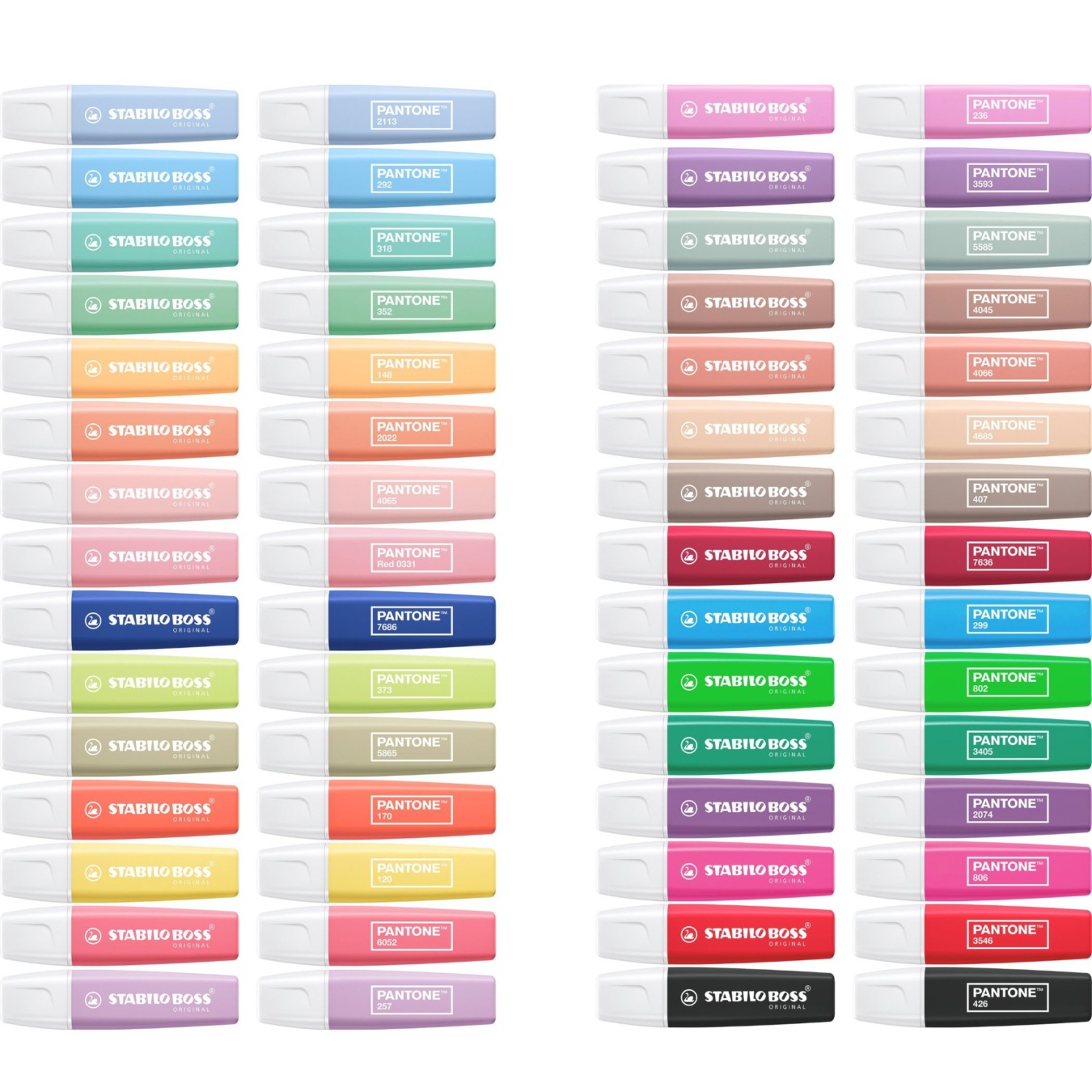 STABILO BOSS ORIGINAL x PANTONE Markeerstift 30 stuks Deskset